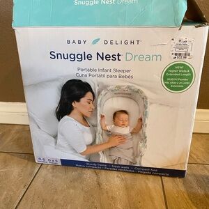Baby Delight Snuggle Nest Dream Portable Infant Sleeper - White
